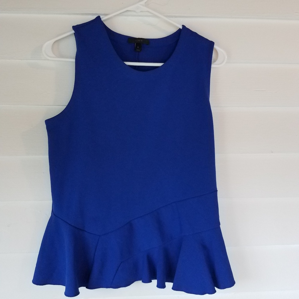 J Crew blue peplum top